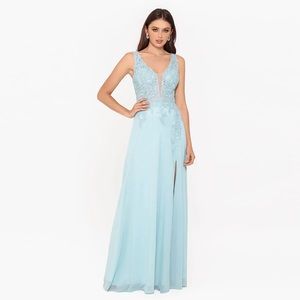 Embellished Sheer Bodice Gown (Jr) - Blondie Nites